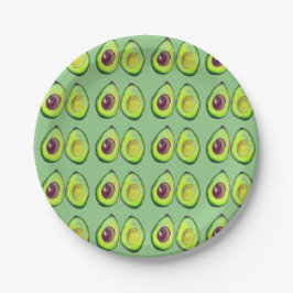 Avocado Green Veganer Feinschmecker Vegeterian Fei Pappteller