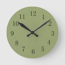 Avocado Green Wall Clock