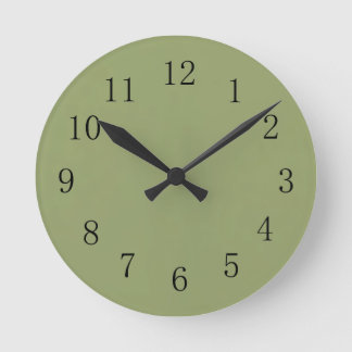 Avocado Green Wall Clock Runde Wanduhr