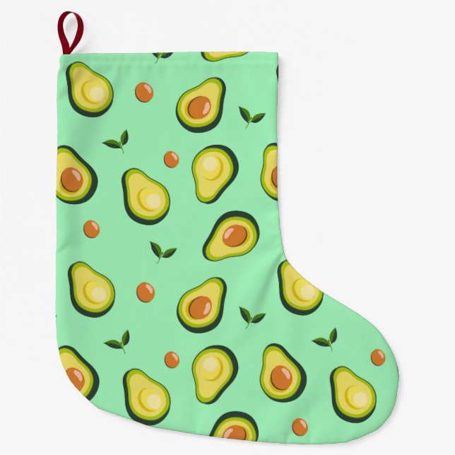 Avocado Großer Weihnachtsstrumpf (Vorderseite)