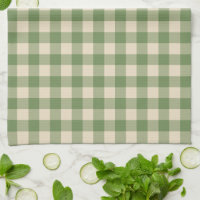 Avocado-Grün Cottagecore Gingham Karo Kariert
