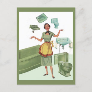 Avocado-Grün Geräte Vintage-Werbung Postkarte