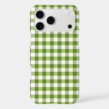 Avocado-Grün Karo Gingham Retro iPhone-Hülle