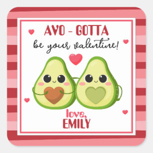 Avocado-Hälften Valentine Avo Gotta Stickers