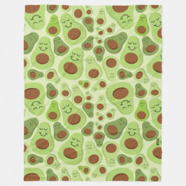 Avocado Happy Little Avos Hass Avocados Pattern Fleecedecke