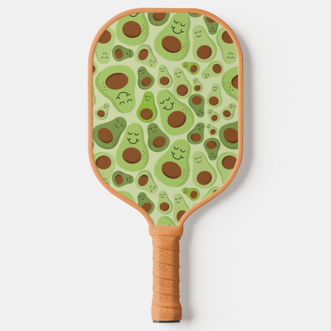 Avocado Happy Little Avos Hass Avocados Pattern Pickleball Schläger (Vorderseite)