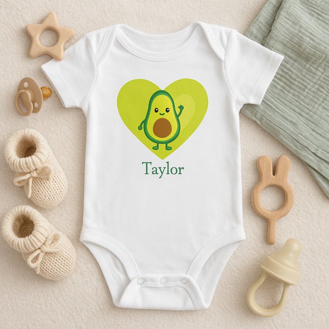 Avocado Heart Baby Strampler (Von Creator hochgeladen)
