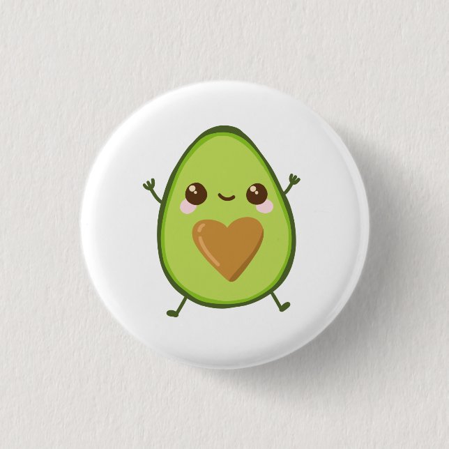 Avocado Heart Button (Vorderseite)