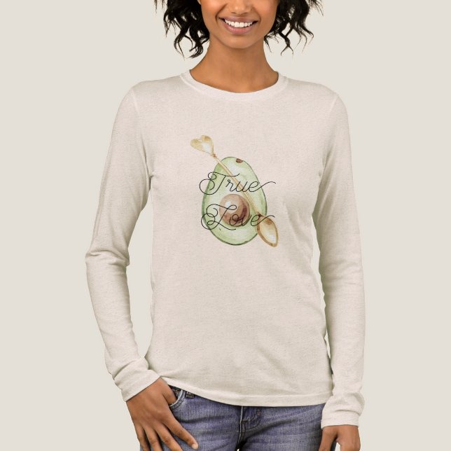 Avocado Heart Spoon  Tri-Blend Shirt (Vorderseite)