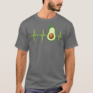 Avocado Heartbeat Avocado Vegan Vegetarian Men Wom T-Shirt