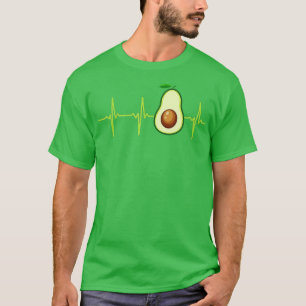 Avocado Heartbeat Avocado Vegane Männer Frauen T-Shirt