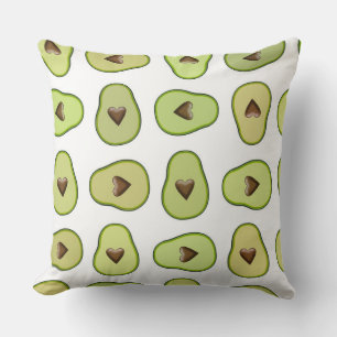 Avocado Herzgesunde Obst Spaß Whimsical Party Kissen