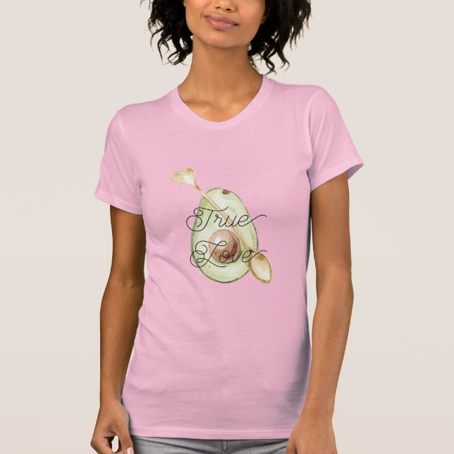 Avocado-Herzlöffel T-Shirt (Vorderseite)