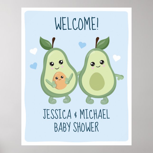 Avocado Holy Guacamole Baby Shower Poster (Vorne)