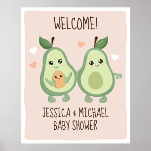 Avocado Holy Guacamole Baby Shower Poster
