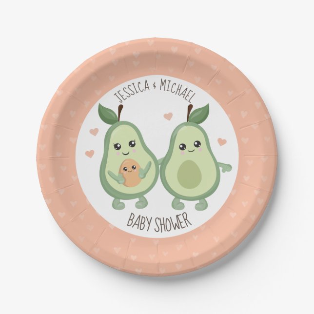 Avocado Holy Guacamole Babydusche Pappteller (Vorderseite)