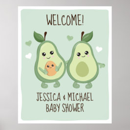 Avocado Holy Guacamole Babydusche Poster