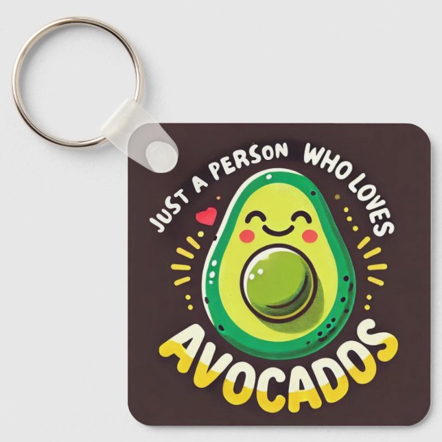 Avocado Hoodie Lover Schlüsselanhänger (Vorderseite)