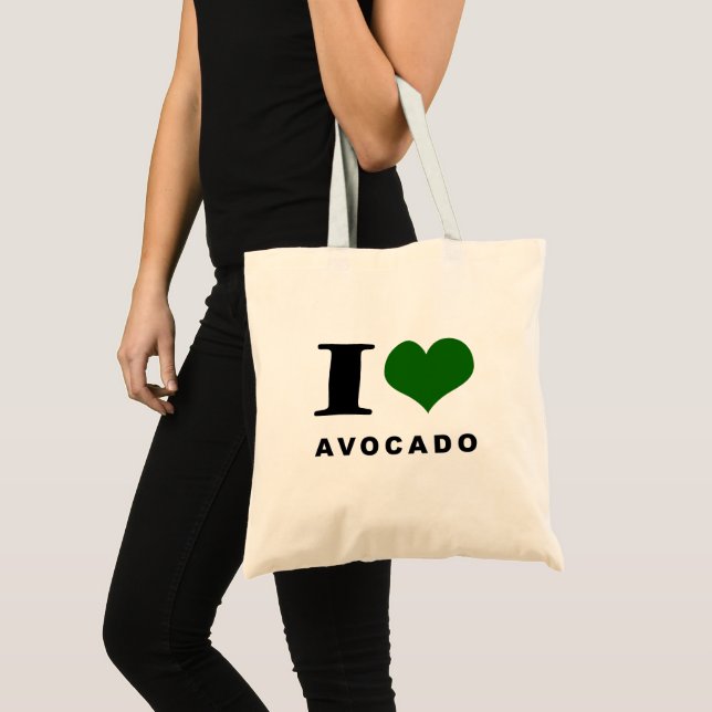Avocado, I Liebe Avocado Tragetasche (Vorderseite (Produkt))