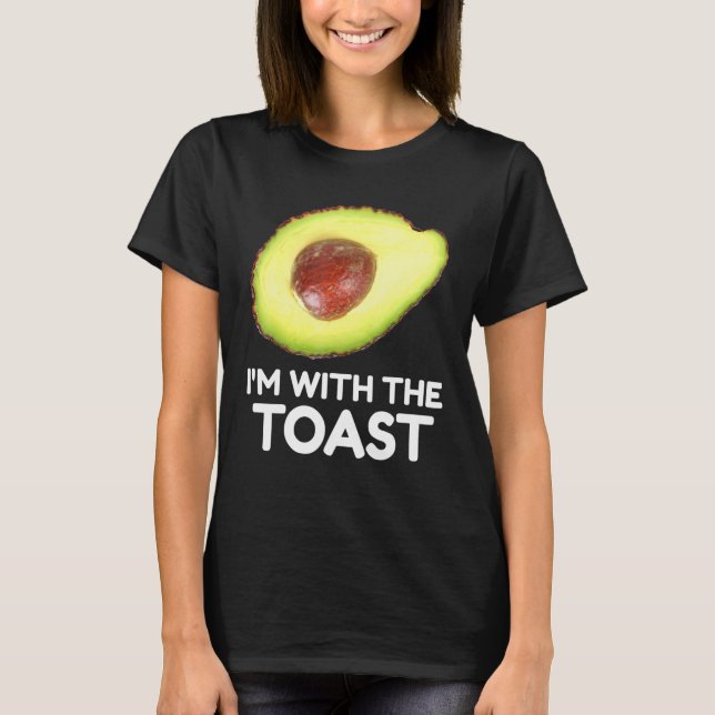 Avocado, I'm With The Toast, Couples Halloween Cos T-Shirt (Vorderseite)