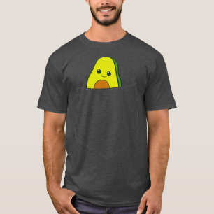 Avocado in der Tasche Vegane Nahrung Avocado in Po T-Shirt