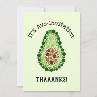 Avocado in Dots Einladung