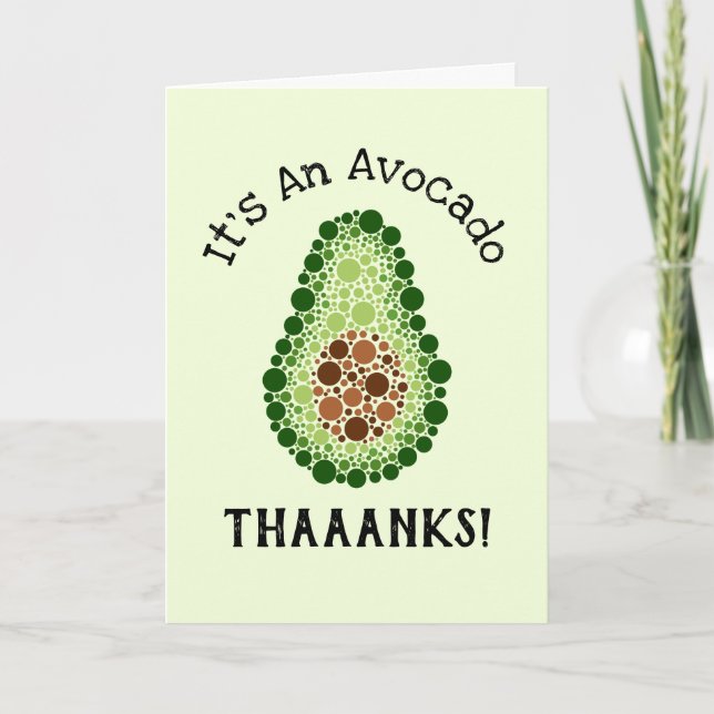 Avocado in Dots Karte (Vorderseite)