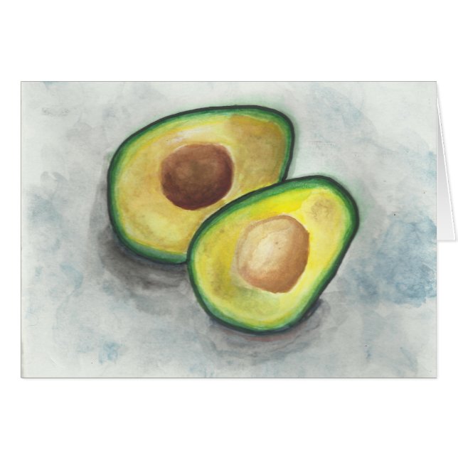 Avocado in Watercolor (Vorderseite (Horizontal))