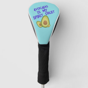 Avocado ist My Spirit Fruit mit Typografie Golf Headcover