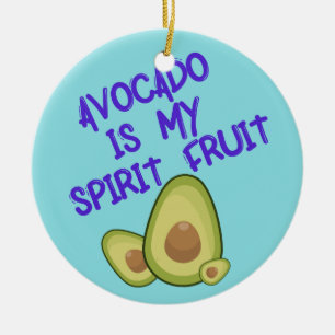 Avocado ist My Spirit Fruit mit Typografie Keramik Ornament