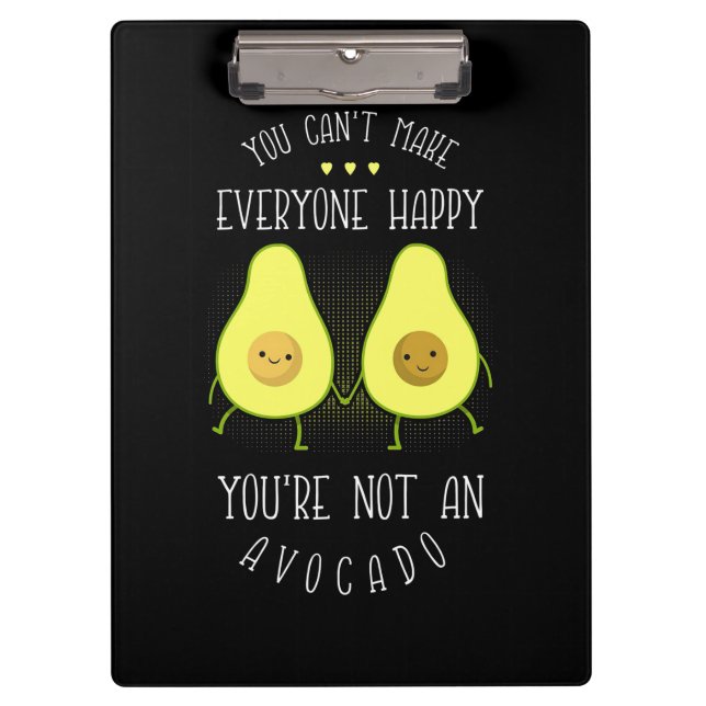 Avocado kann jedem glücklich machen klemmbrett (Vorderseite)