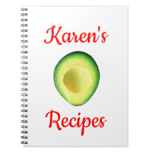 Avocado Karens (Name) Rezepte Spiral-Notebook