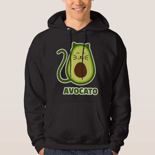 Avocado-Katze Hoodie (Vorderseite)
