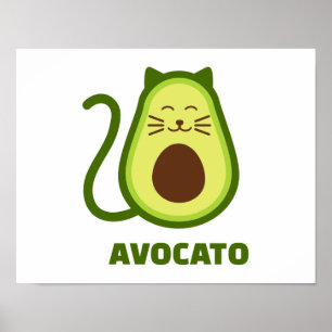 Avocado-Katze Poster