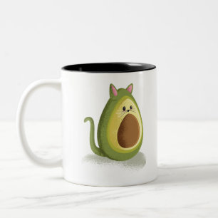 Avocado-Katze Zweifarbige Tasse