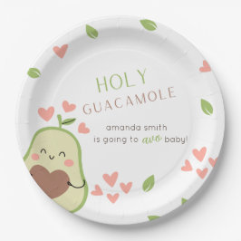 Avocado Kinderdusche, Baby Girl, Niedlicher Avocad Pappteller