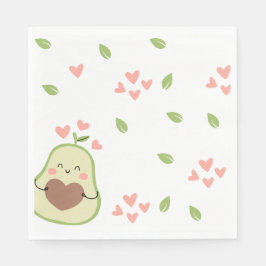 Avocado Kinderdusche, Baby Girl, Niedlicher Avocad Serviette