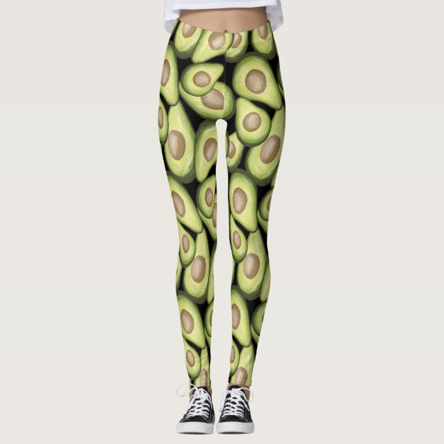 "Avocado" Leggings drucken (Vorderseite)