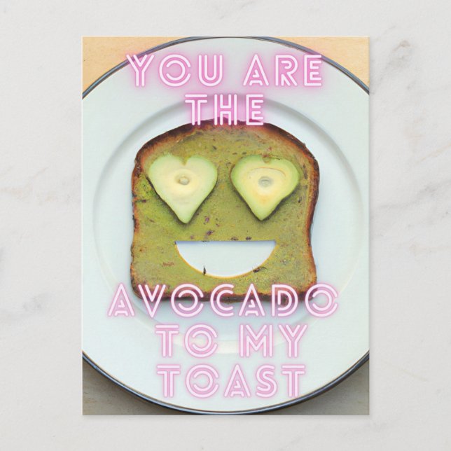 Avocado Liebe Bestie's Friend Postcard Postkarte (Vorderseite)