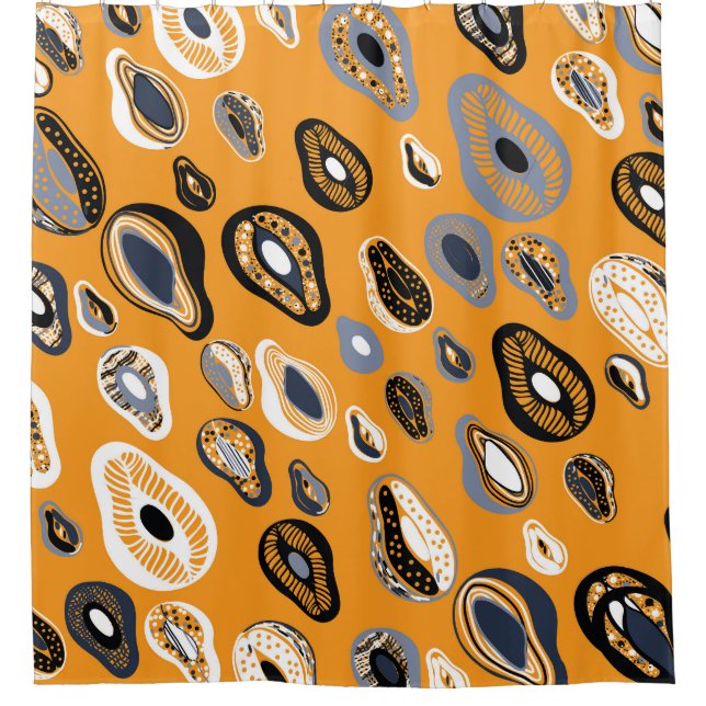 Avocado-Liebe: Bio Vintager Stil Duschvorhang (Vorderseite)