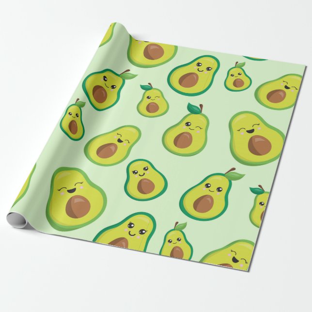 Avocado-Liebe Geschenkpapier (Ungerollt)