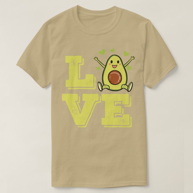Avocado Liebe Guacamole Lover T-Shirt (Design vorne)