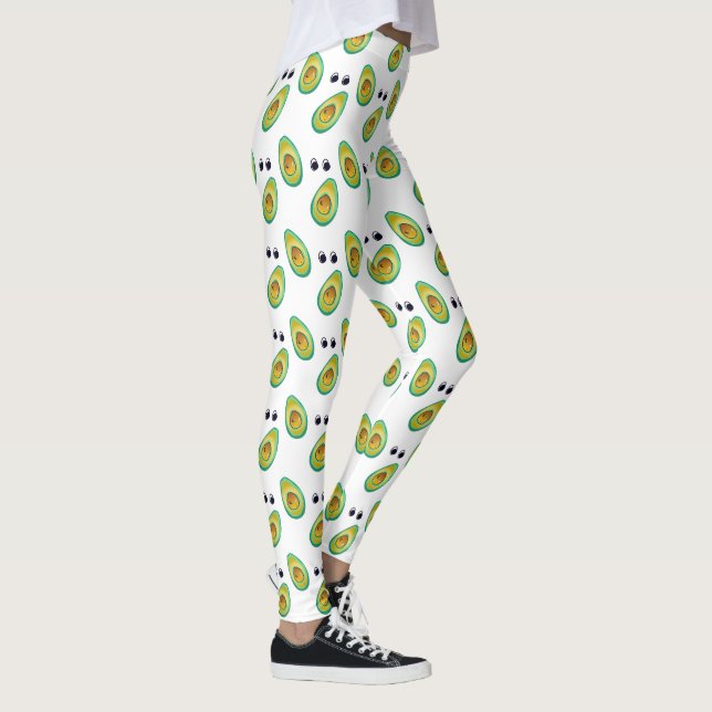 Avocado-Liebe-Muster Leggings (Rechts)