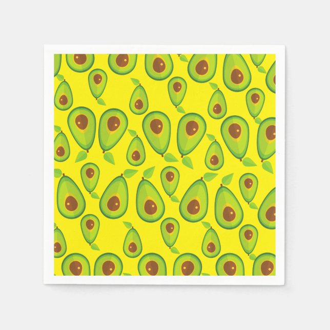 Avocado Liebe Pattern - Leckeres Avocado Lover Serviette (Vorderseite)