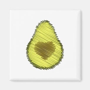 Avocado Liebe Scribble Magnet