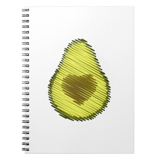 Avocado Liebe Scribble Notizblock (Vorderseite)