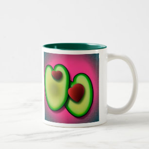 Avocado-Liebe Zweifarbige Tasse