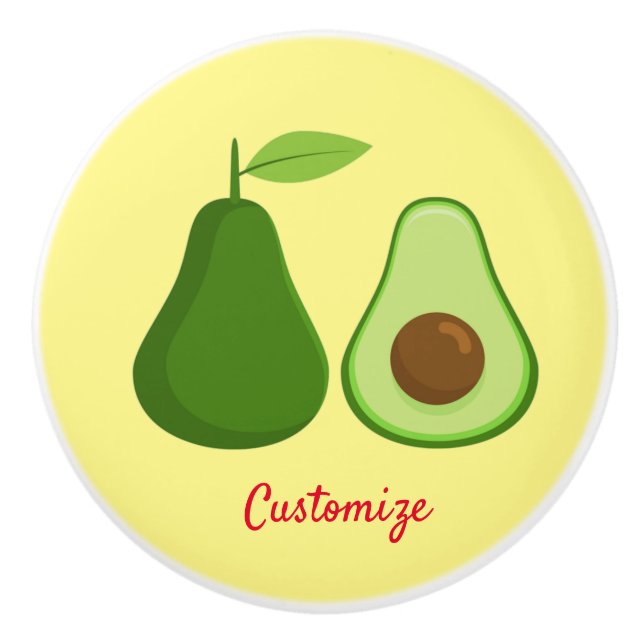 Avocado Lover Design Thunder_Cove Keramikknauf (Vorderseite)