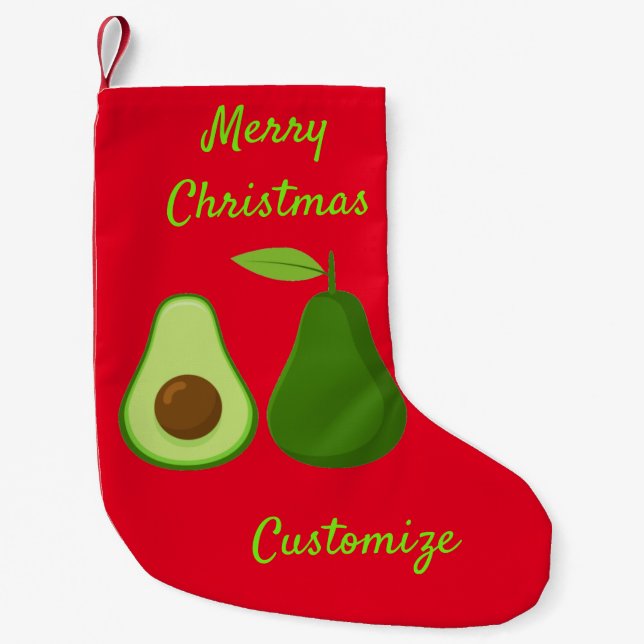 Avocado Lover Design Thunder_Cove Kleiner Weihnachtsstrumpf (Vorderseite)