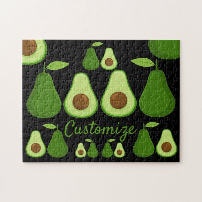Avocado Lover Design Thunder_Cove Puzzle (Horizontal)